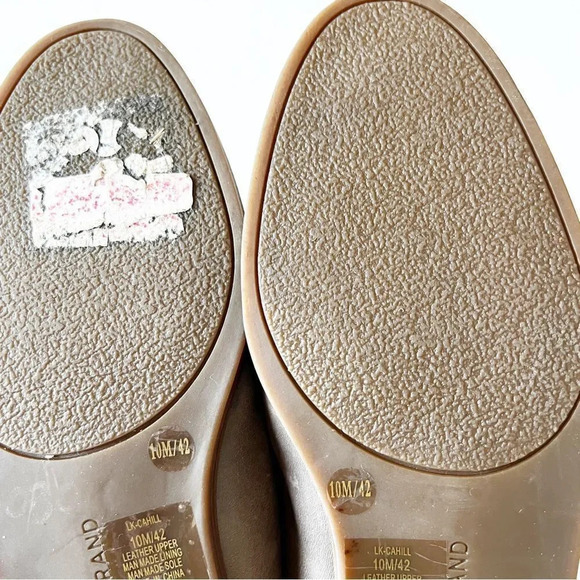 Lucky Brand Cahill Loafer Taupe Soft‎ Leather Shoes Women’s Size 10M Fall Vibes - Picture 12 of 14